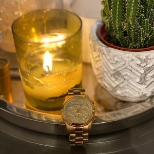 Michael Kors Women’s MK5055 Runway Gold-tone watch